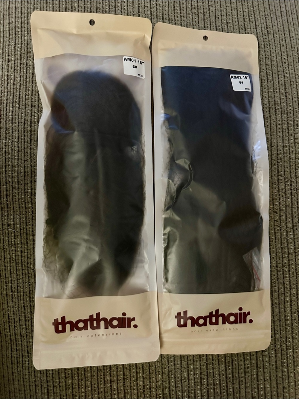 Dark Brown Invisible Hair Extensions – Curly and Straight Set